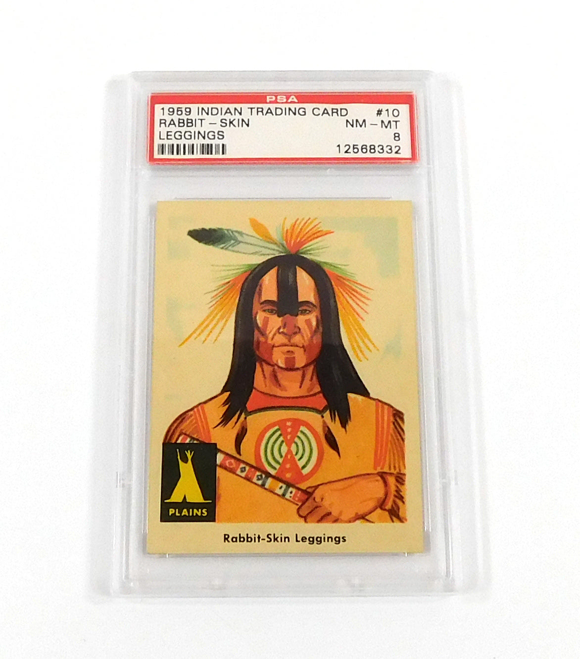 1959 Indian Trading Card Rabbit-Skin Leggings #10 PSA 8 DF036619