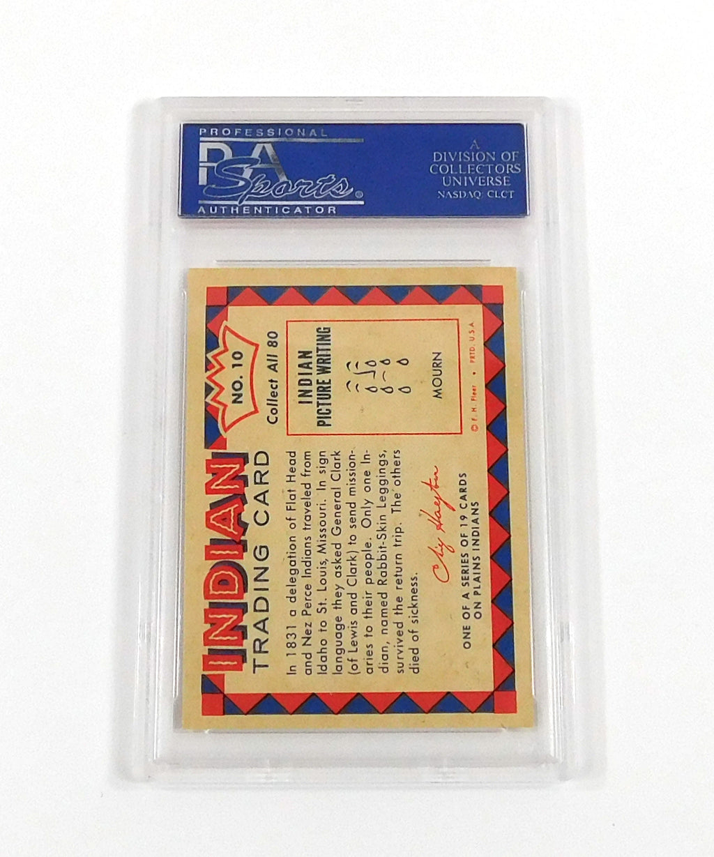 1959 Indian Trading Card Rabbit-Skin Leggings #10 PSA 8 DF036619 Pic2