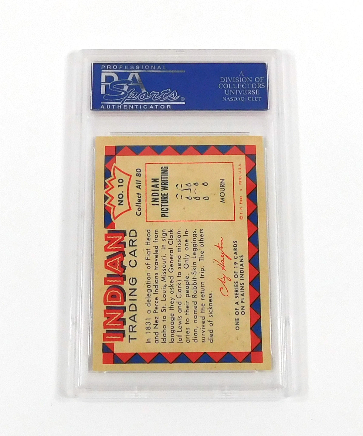 1959 Indian Trading Card Rabbit-Skin Leggings #10 PSA 8 DF036619 Pic2