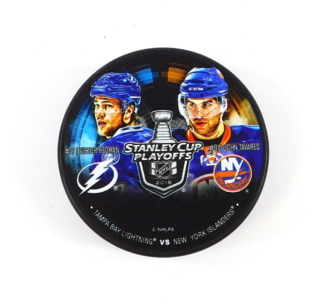 2016 Stanley Cup Playoffs Hedman vs Tavares Lightning Islanders NHL Hockey Puck