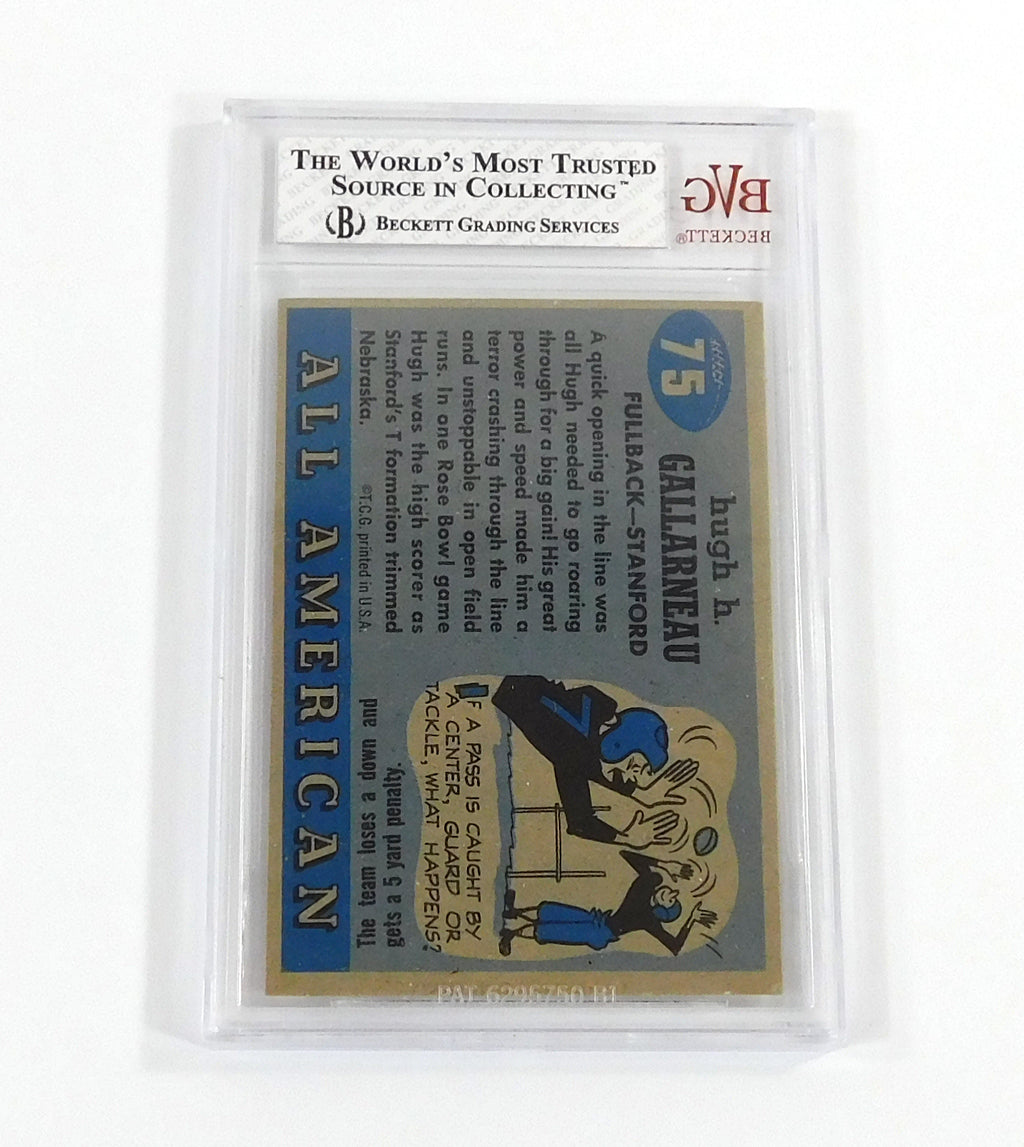 1955 Topps Football All-American Hugh Gallarneau #75 BVG 6 DF037688 Pic2