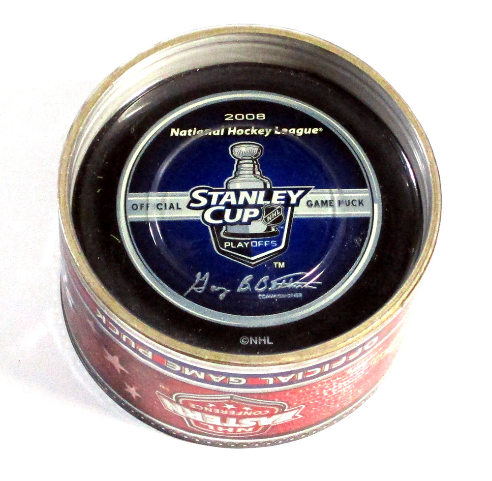 2008 Stanley Cup Playoffs Pittsburgh Penguins NHL Official Game Puck New NIP Pic2