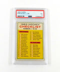 1963 Topps Hockey Checklist 1-66 PSA 5