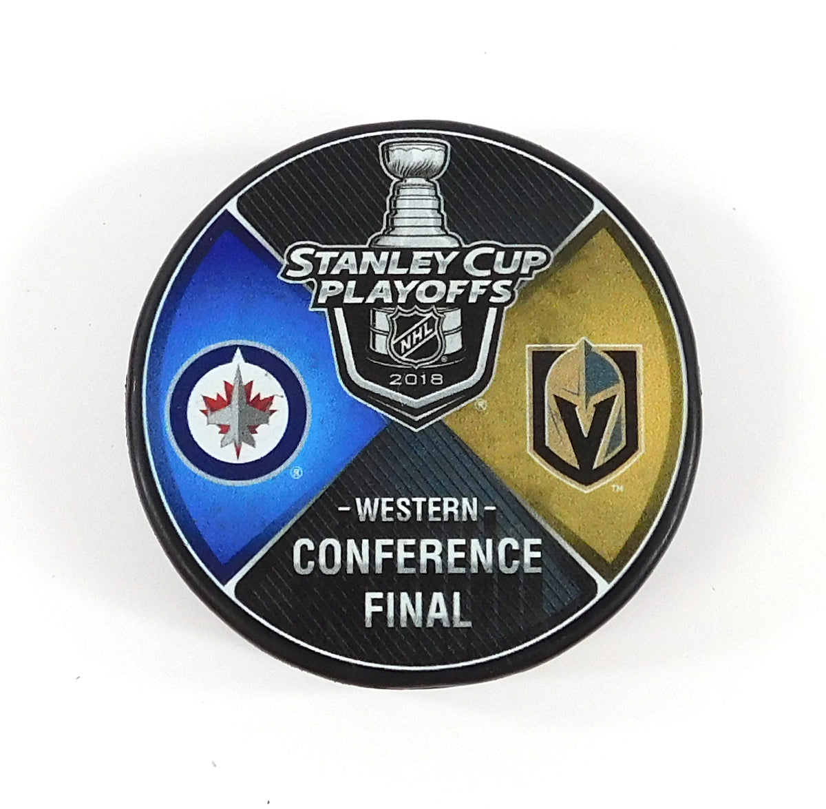 2018 Stanley Cup Playoffs Western Conference Final Jets vs Knights NHL Game Puck
