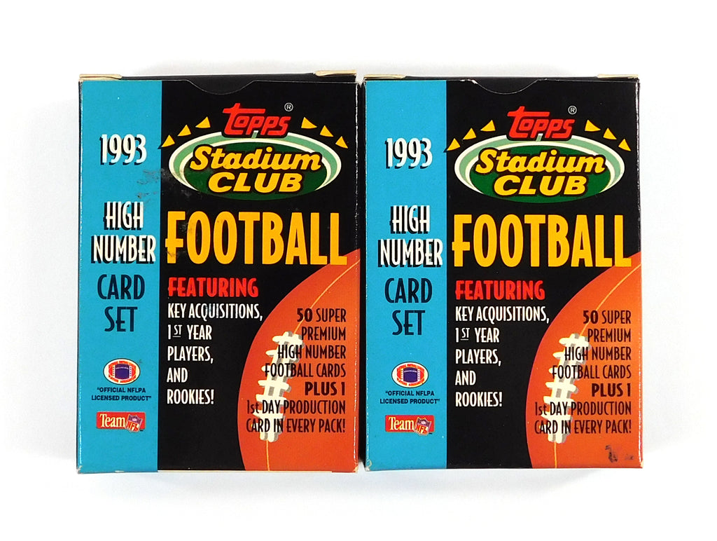 Lot of (2) 1993 Topps Stadium Club Football High Number Factory Set Box