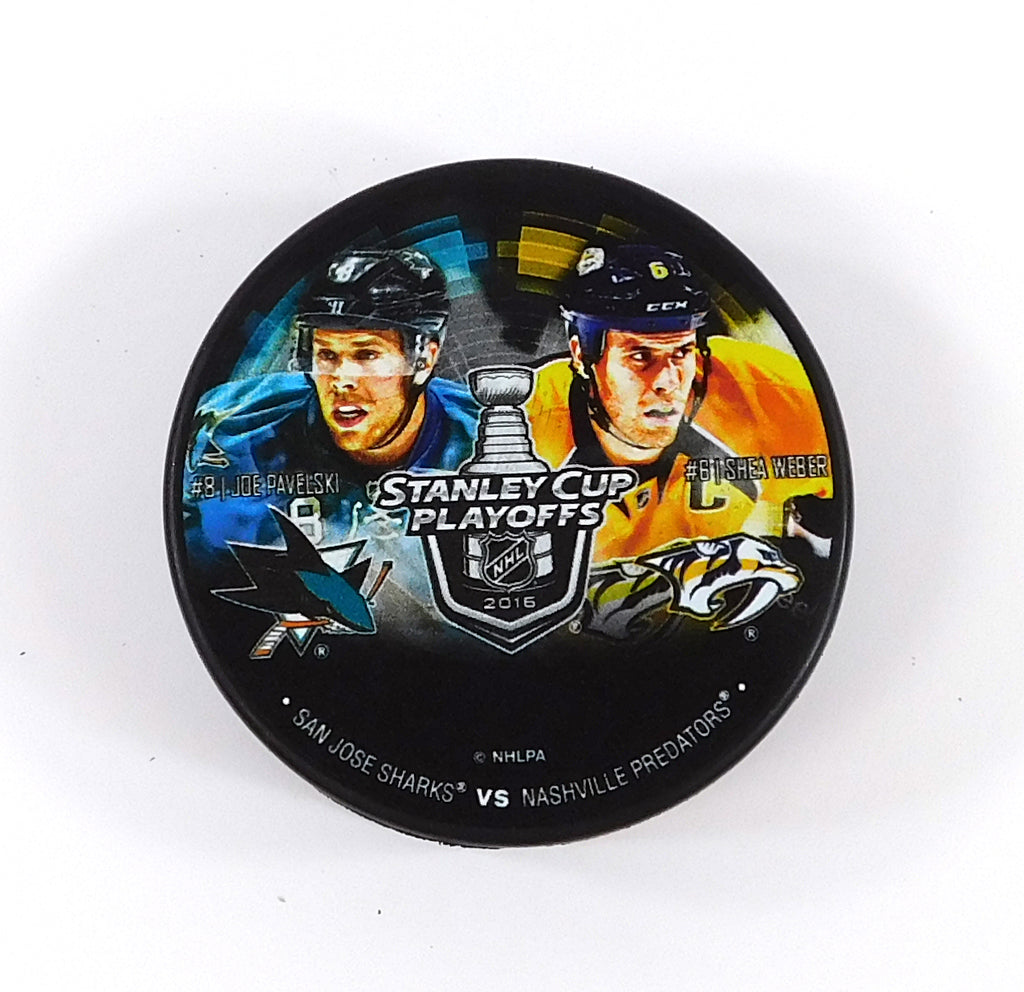 2016 Stanley Cup Playoffs Pavelski vs Weber Sharks vs Predators NHL Hockey Puck
