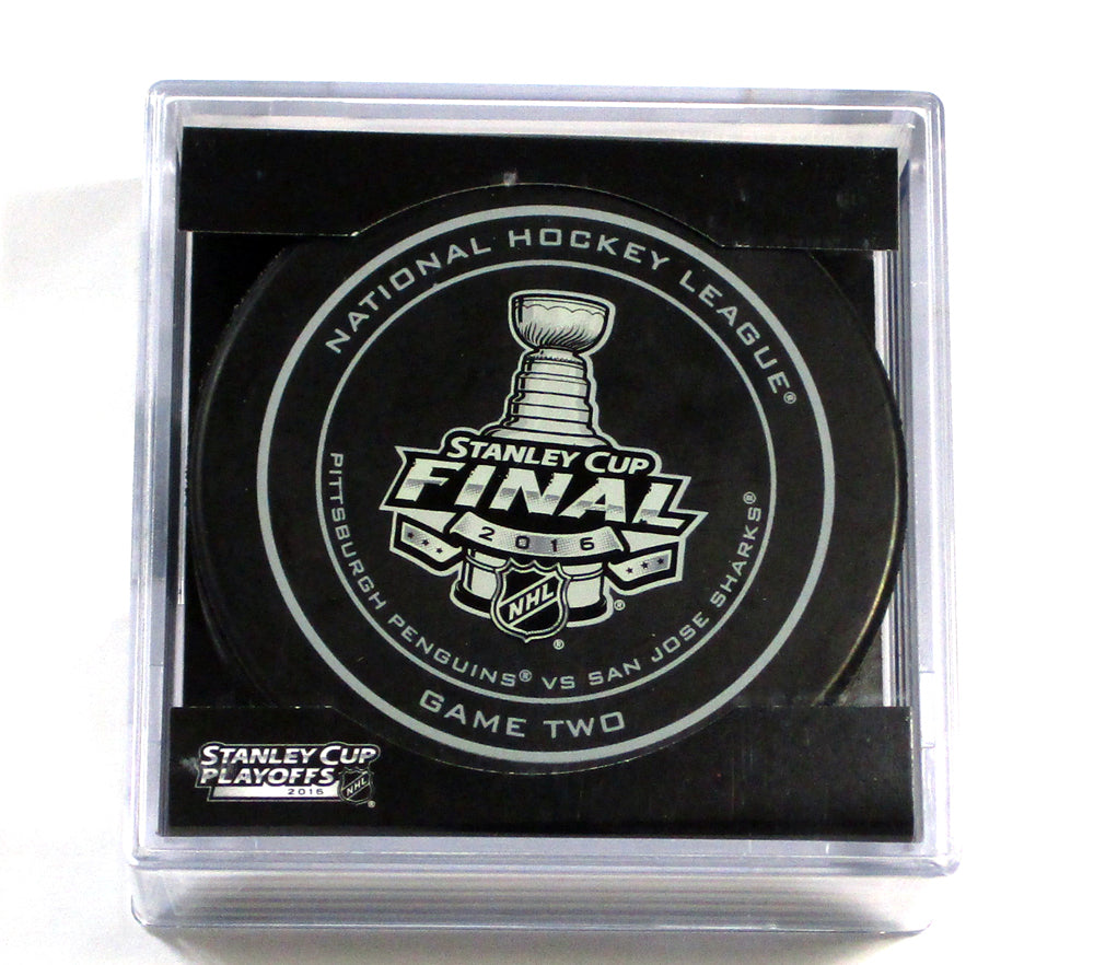 2016 Stanley Cup Playoffs Final Game 2 NHL Official Game Puck New in Cube