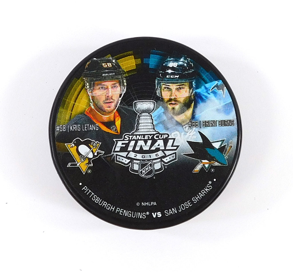 2016 Stanley Cup Final Letang vs Burns Penguins vs Sharks NHL Hockey Puck