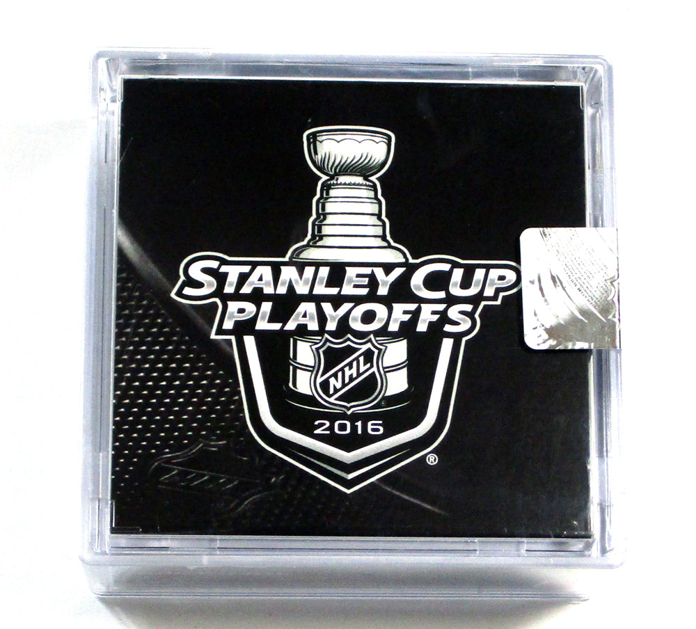 2016 Stanley Cup Playoffs Final Game 2 NHL Official Game Puck New in Cube Pic2