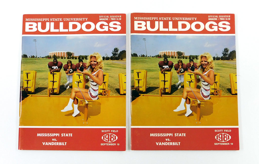 Lot of (6) Assorted 1981 Mississippi State College Football Programs Pic2