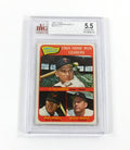 1965 Topps Baseball AL HR Leaders Killebrew / Powell / Mantle LL #3 BVG 5.5