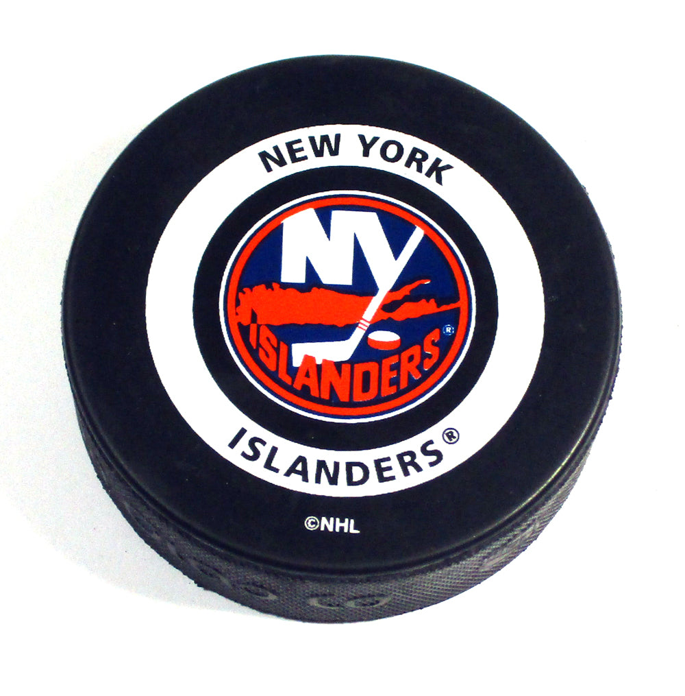 New York Islanders Retro Logo Center Ice NHL Official Game Puck New NIP