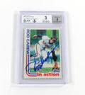 1982 Topps Baseball Rod Carew #501 IA Angels BAS 3 Beckett Auto 8