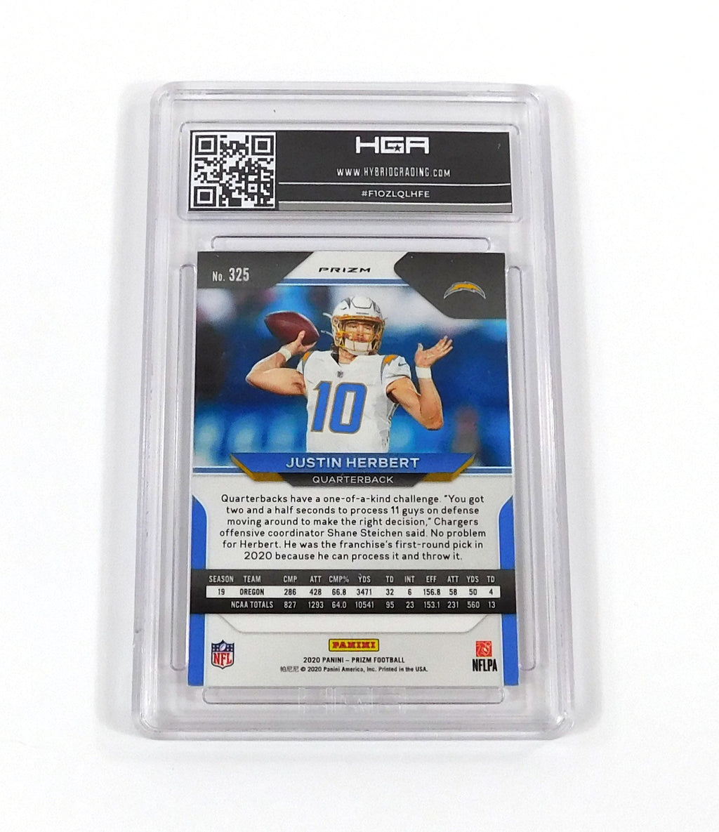 2020 Panini Prizm Rookies Red White Blue Justin Herbert #9 RC Chargers HGA 9 Pic2