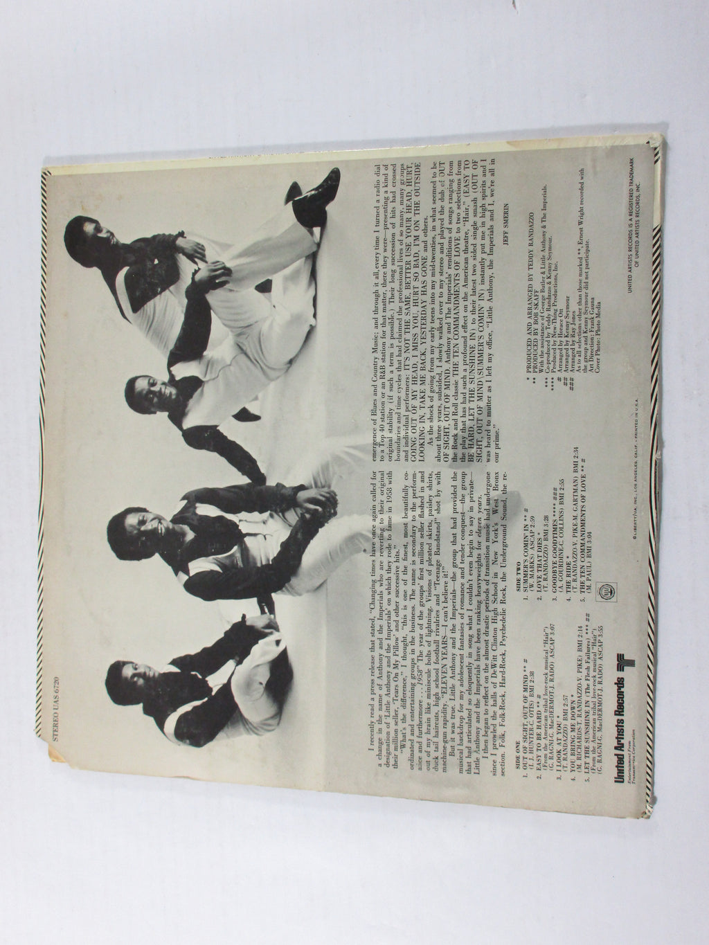 Little Anthony Signed LP Record Album & The Imperials I'm on the Outside w/ AUTO Pic2