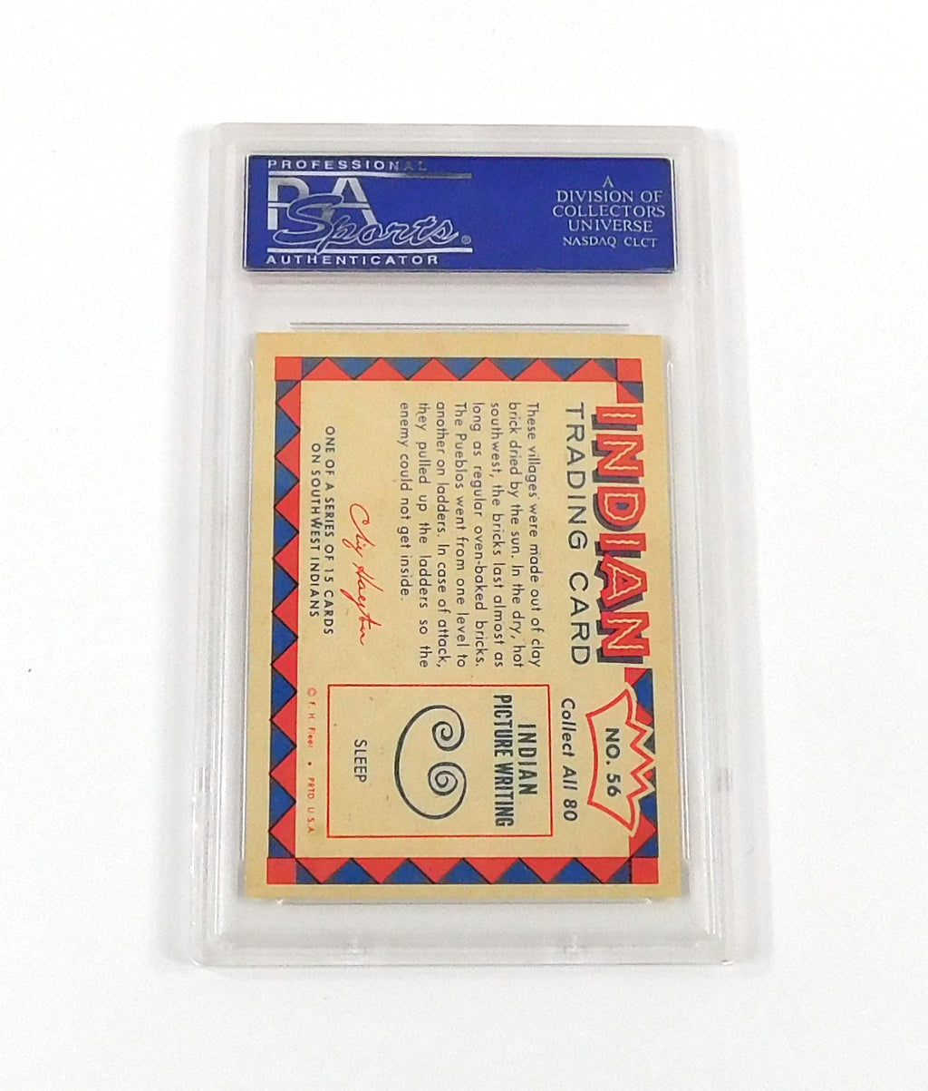 1959 Indian Trading Card Pueblo Village #56 PSA 9 DF036685 Pic2