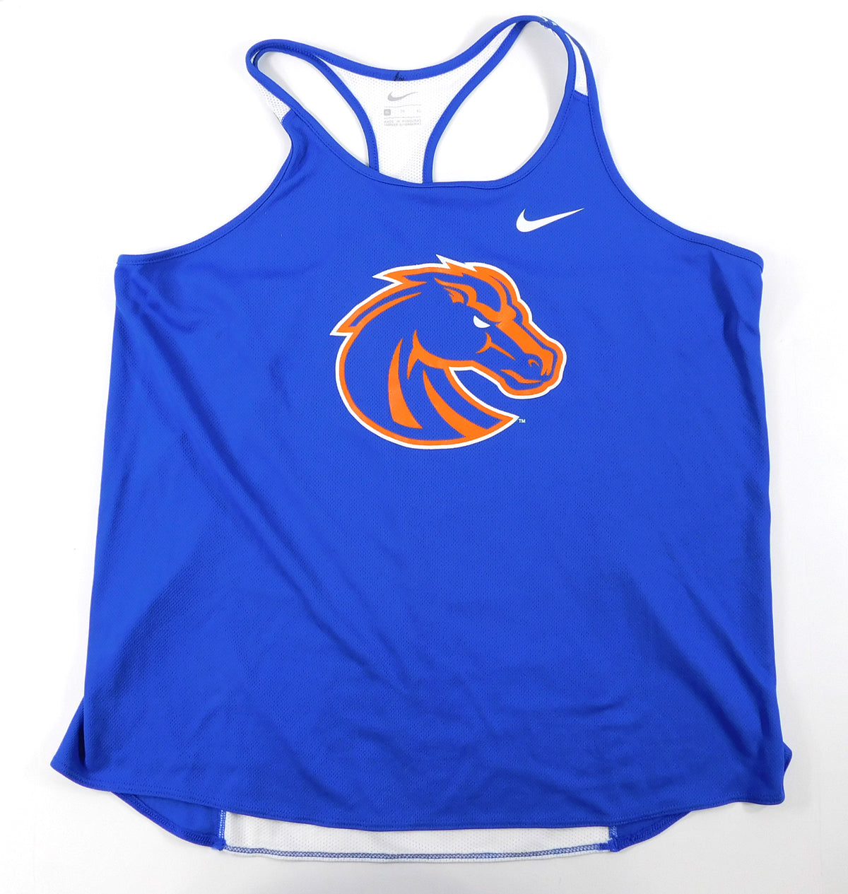 Boise State Broncos Womens Nike Racerback Activewear Tank (XL) Blue/White New