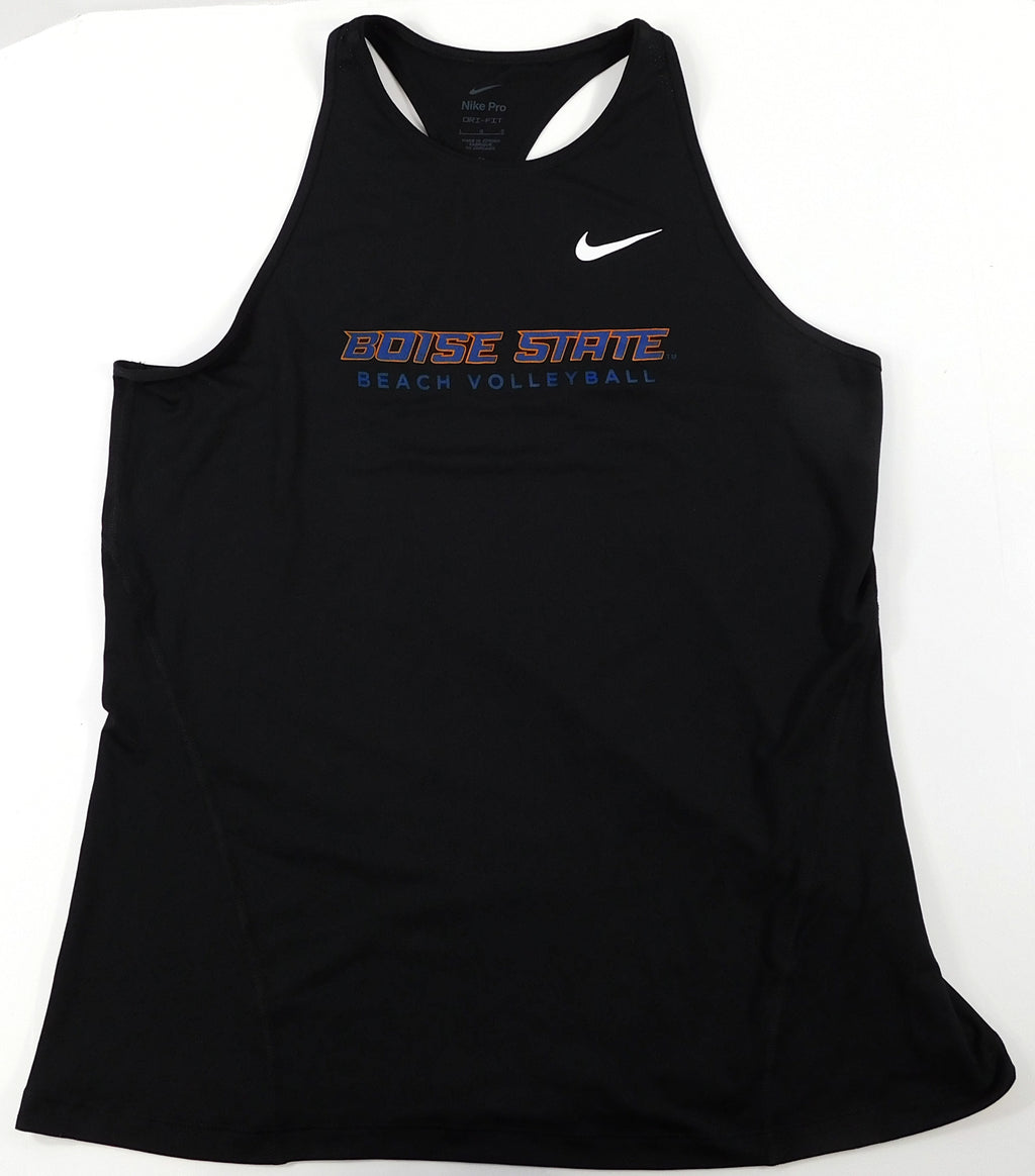 Boise State Beach Volleyball Womens Nike Pro Racerback Tank (Size L) Black NWT Pic2