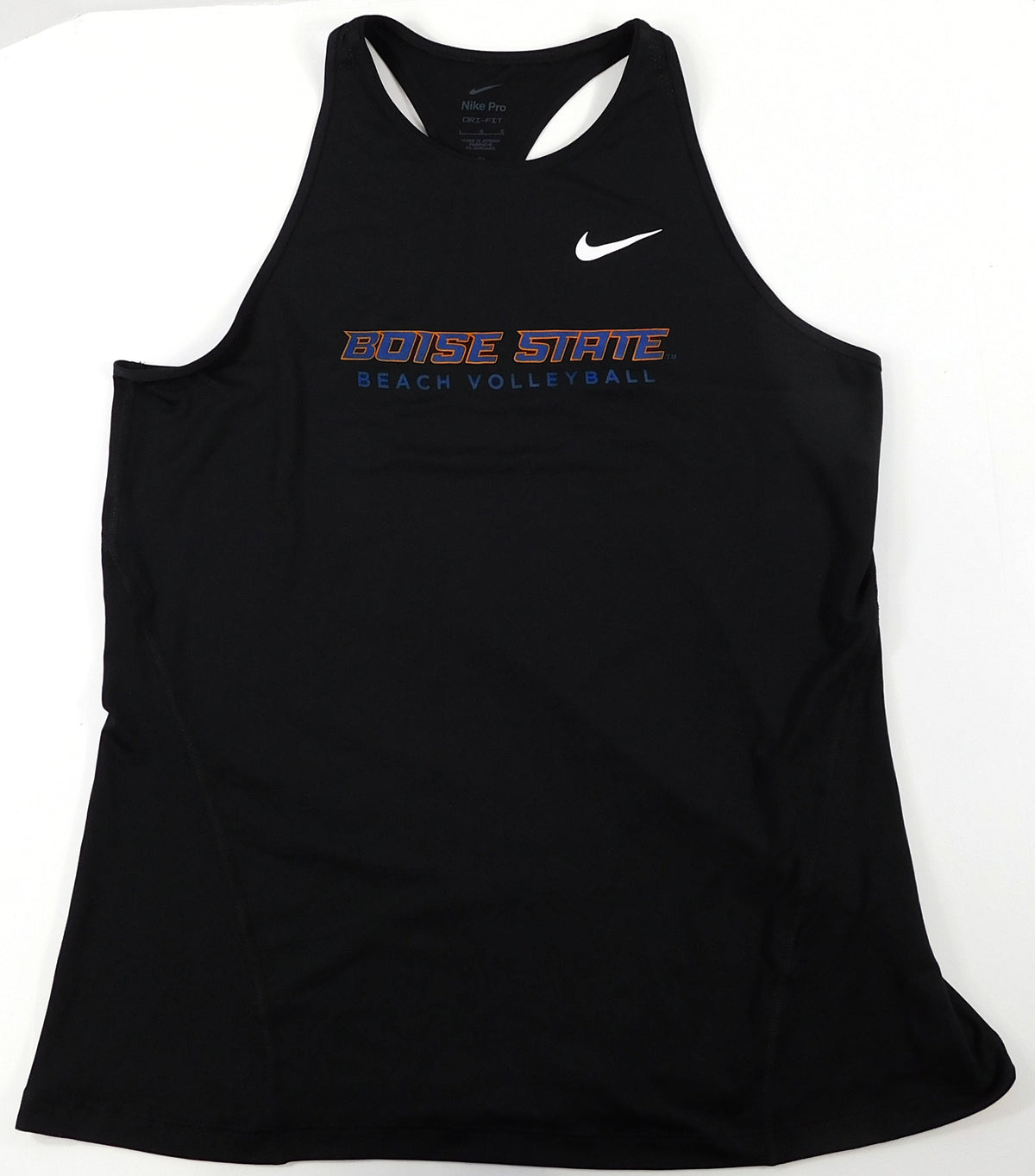 Boise State Beach Volleyball Womens Nike Pro Racerback Tank (Size L) Black NWT Pic2