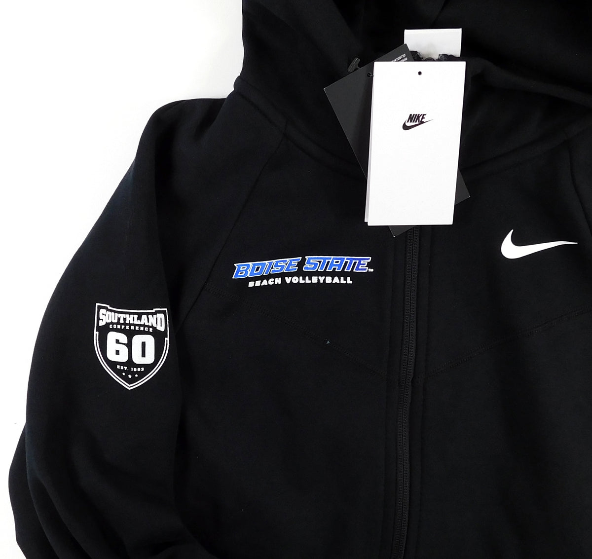 Boise State Beach Volleyball Womens Nike Zip-Up Hoodie Jacket (S-Tall) Black NWT Pic2