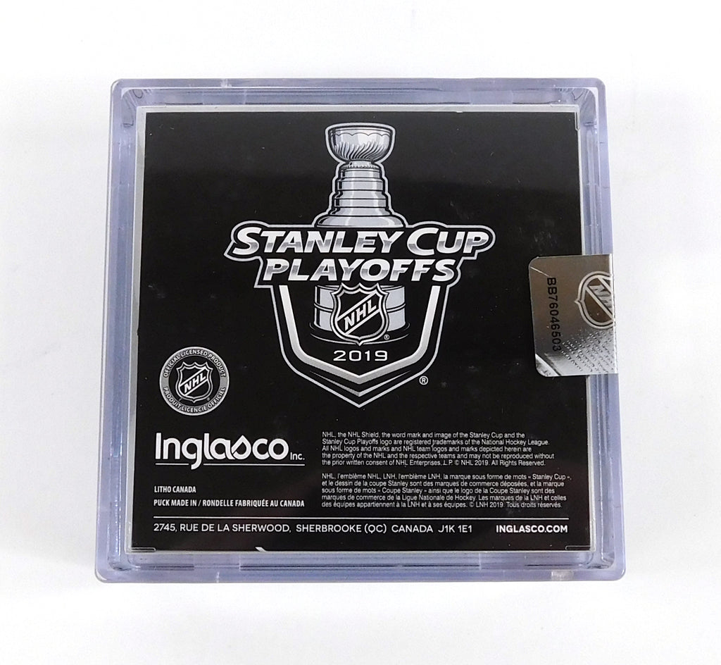2019 Stanley Cup Playoffs Game 2 Bruins vs Blues NHL Official Game Puck New Pic2
