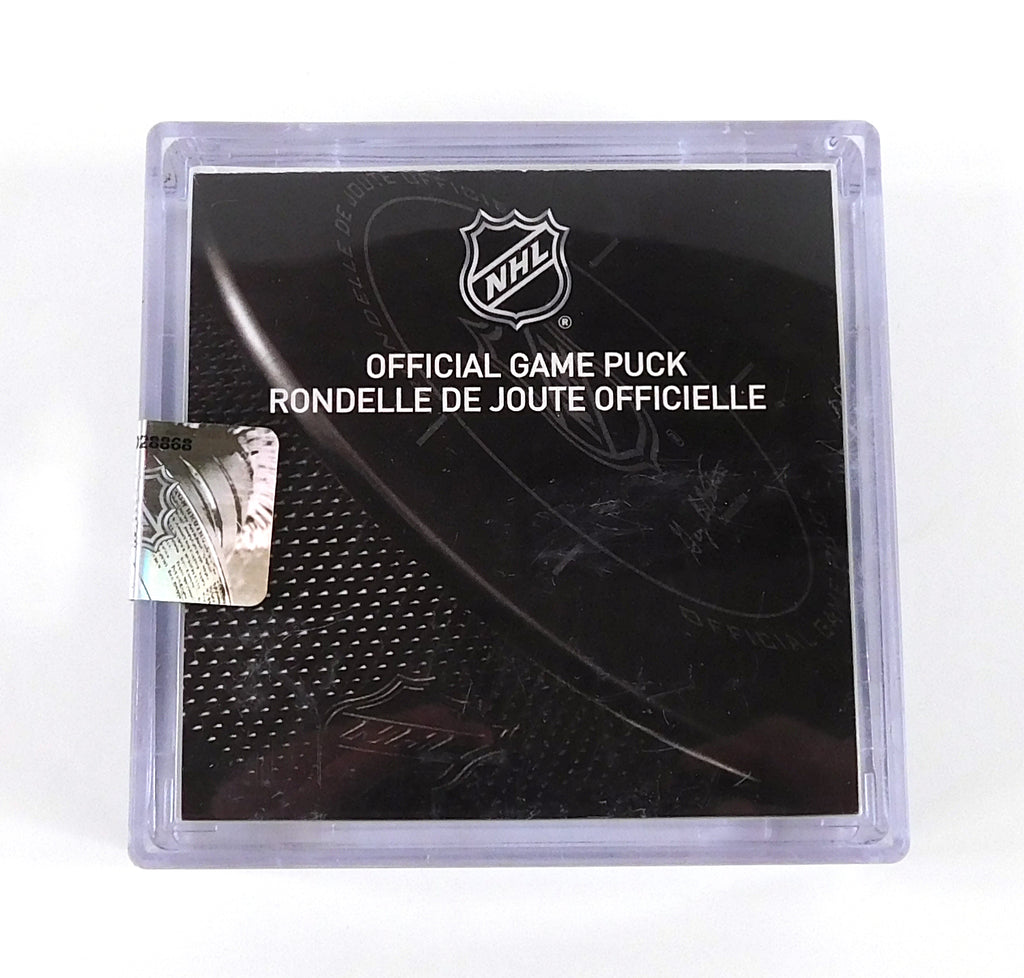 2010 Columbus Blue Jackets 10 Year Logo NHL Official Game Puck New in Cube Pic2