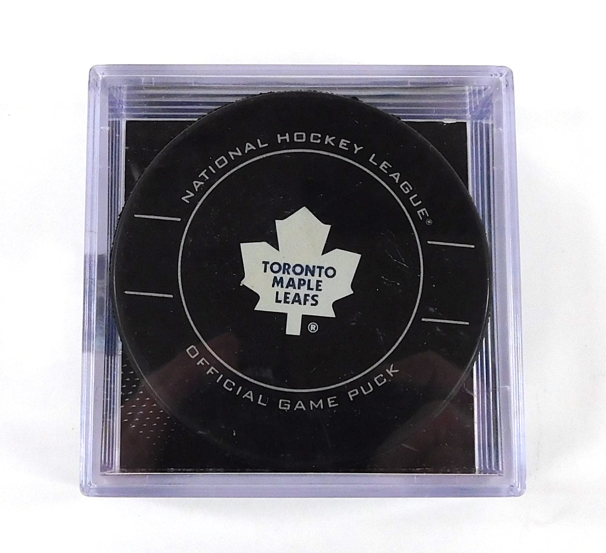 Toronto Maple Leafs Logo NHL Official Game Puck Style 1 New in Cube