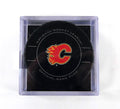 Calgary Flames Logo NHL Official Game Puck Style 1 New in Cube