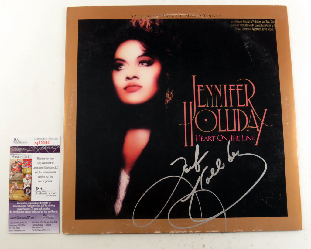 Jennifer Holliday Signed Maxi-Single Record Album Heart on the Line w/ JSA AUTO