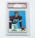 1969 Topps Football Ben Davis #187 Cleveland Browns PSA 8