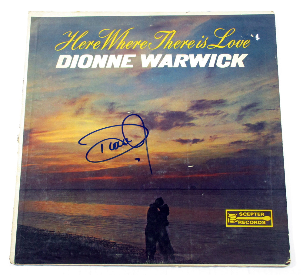 Dionne Warwick Signed LP Record Album Here Where There is Love w/ AUTO
