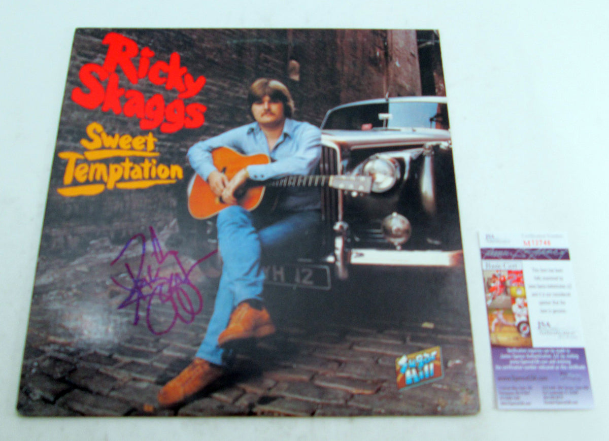 Ricky Skaggs Signed LP Record Album Sweet Temptation w/ JSA AUTO