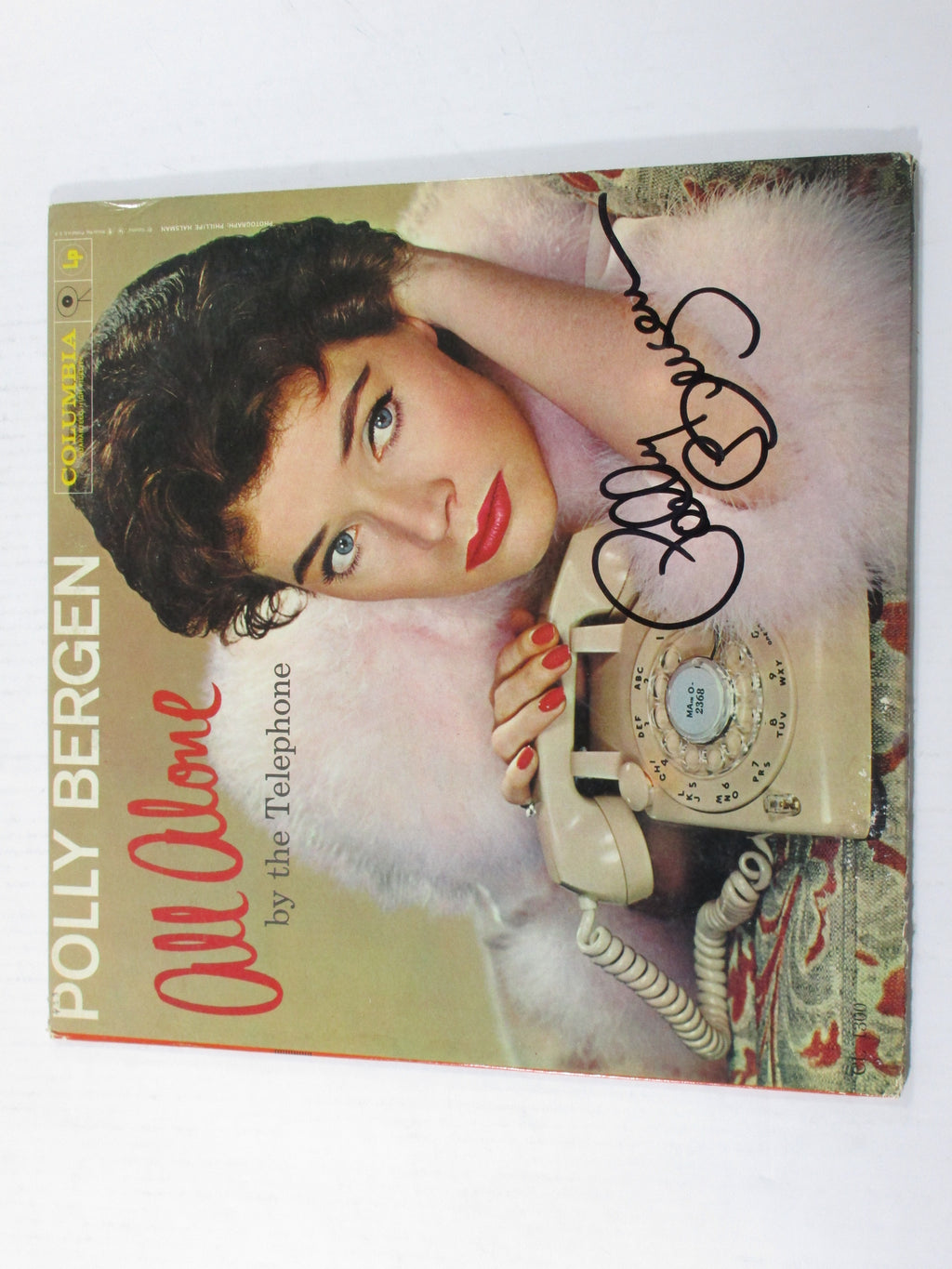 Polly Bergen Signed LP Record Album All Alone by the Telephone w/ AUTO