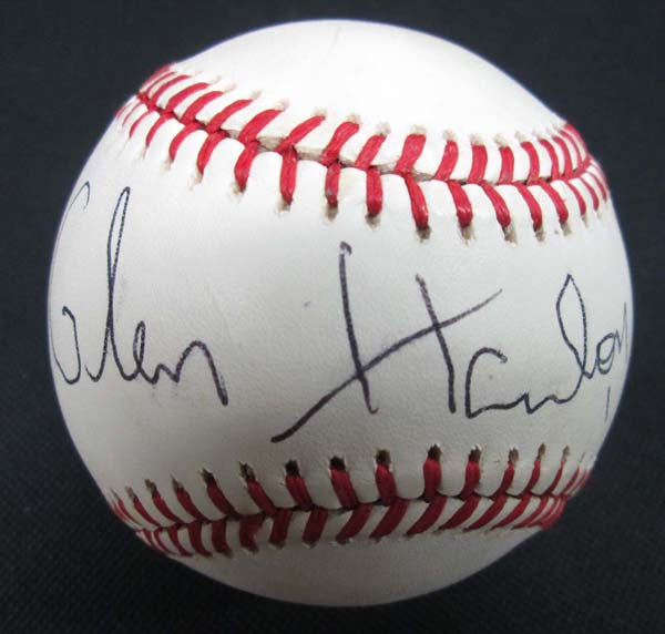 Glen Hanlon Signed OAL Baseball Hockey Goalie Auto DF001848
