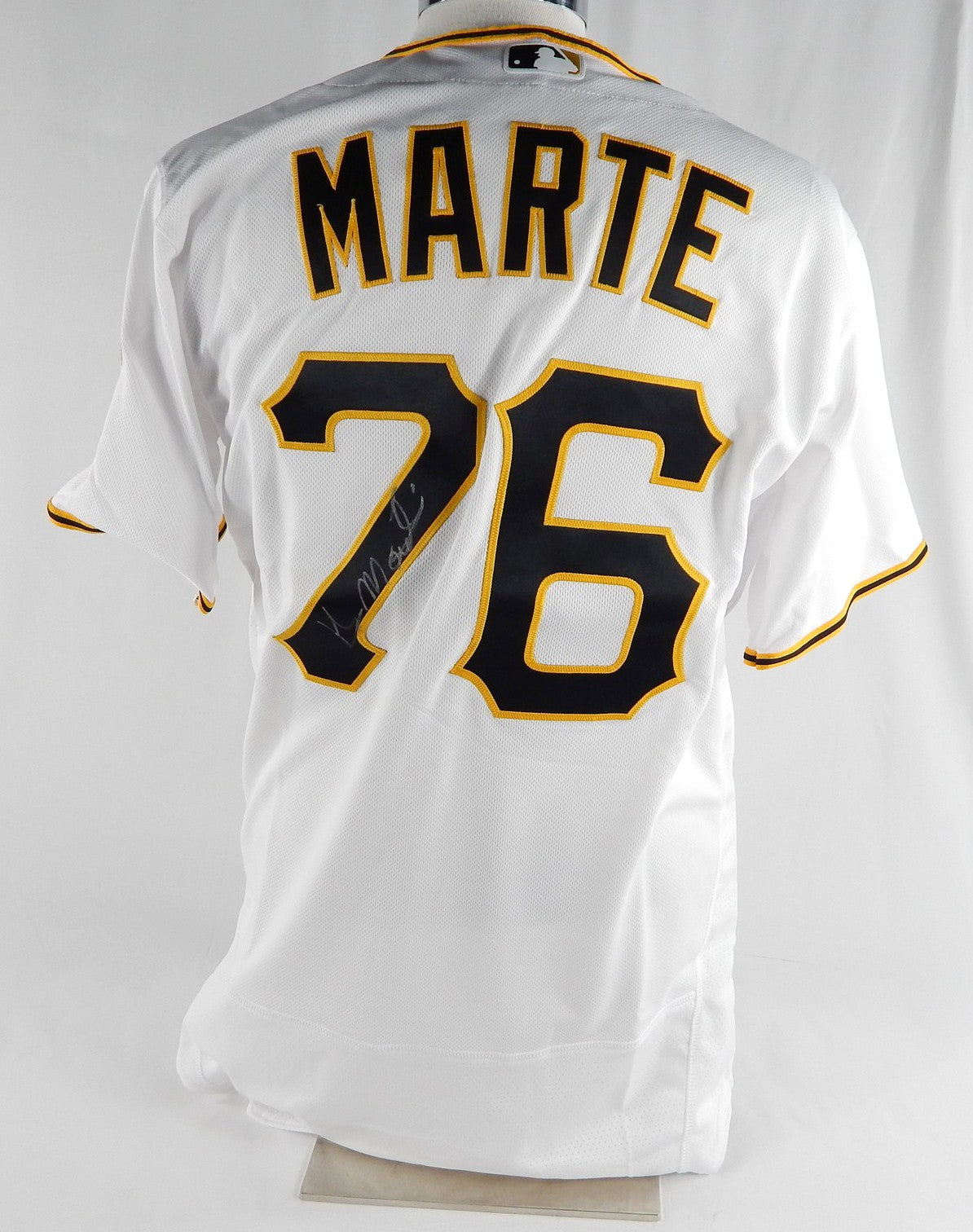 2016 Pittsburgh Pirates Kelvin Marte #76 Game Issued Signed White Jersey 44 658 Pic2