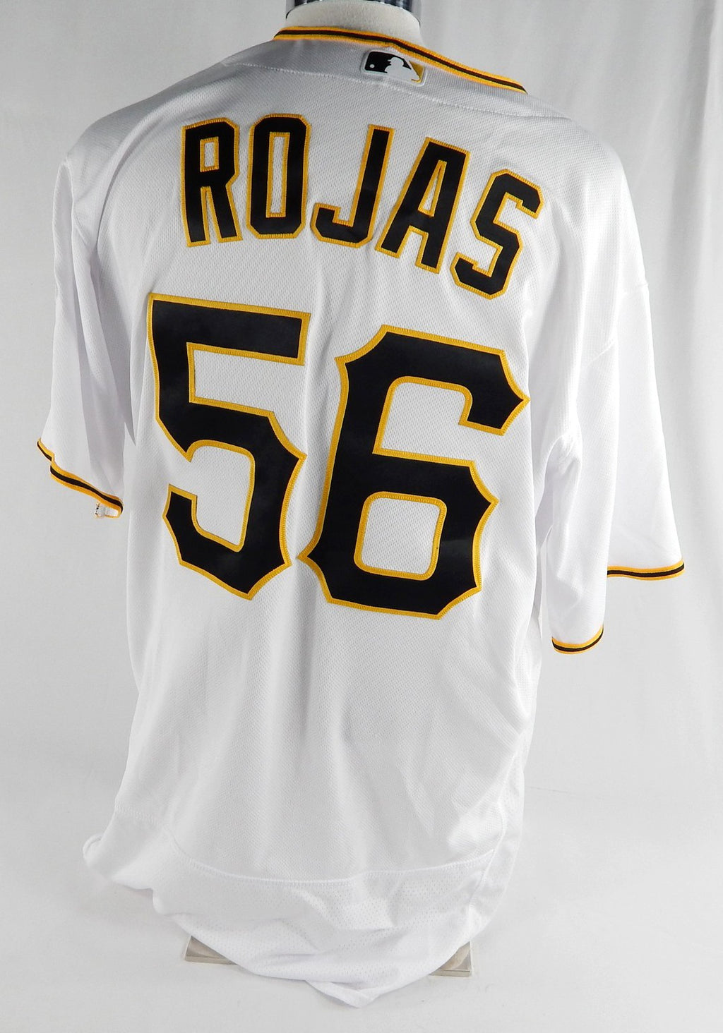 2018 Pittsburgh Pirates Euclides Rojas #56 Game Used White Jersey 50 662 Pic2