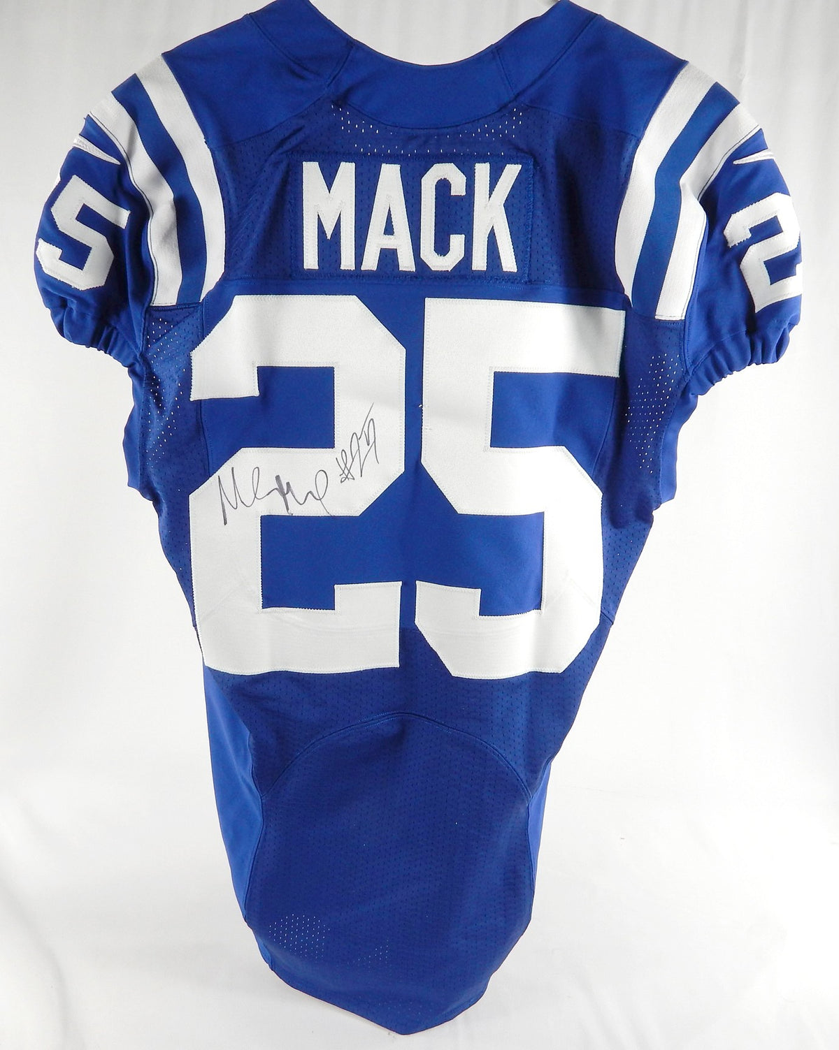 2019 Indianapolis Colts Marlon Mack #25 Game Issued Signed Blue Jersey 100th 0 Pic2