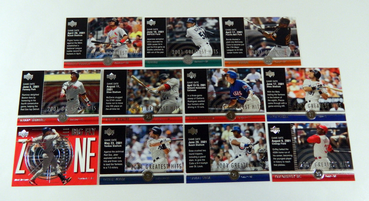 2002 Upper Deck Big Fly Zone Baseball Insert Set (10) Nm/Mt Bonds McGwire