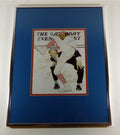 The Saturday Evening Post Baseball Art Cover Framed Display **See Description