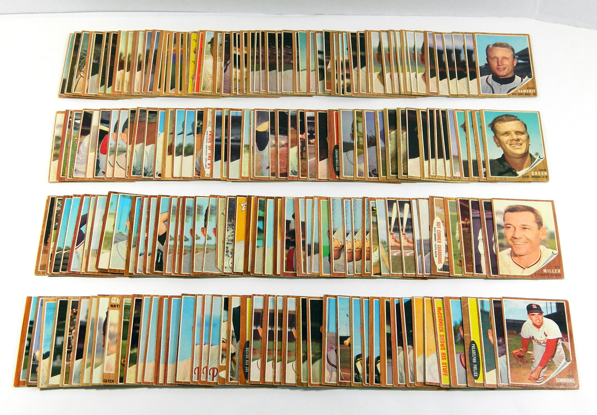 1962 Topps Baseball Starter Set (202 Cards-103 Diff) BV $1047