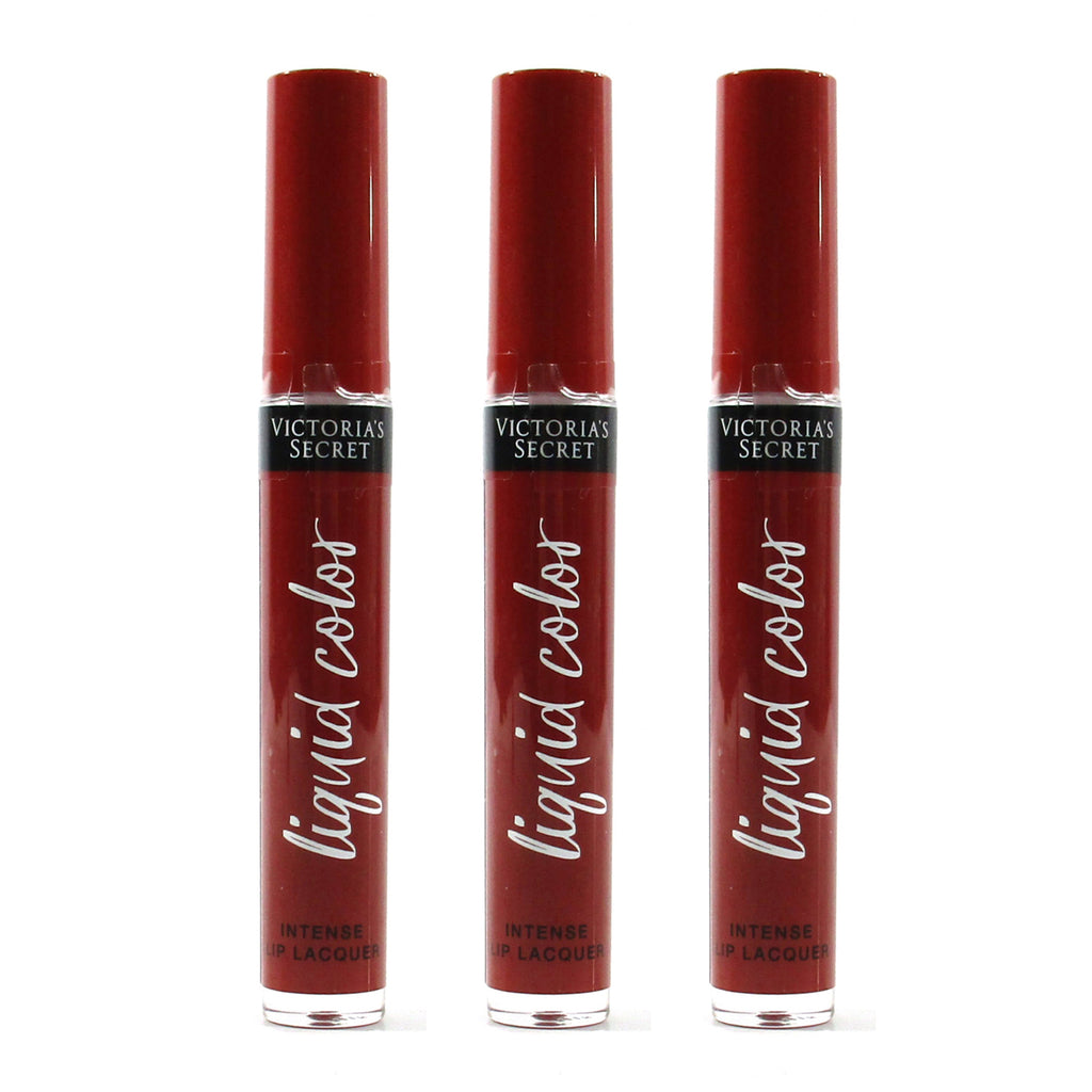 (x3) Victoria's Secret Liquid Color Intense Lip Lacquer .11oz - Attitude - New