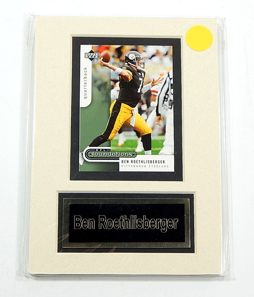 Ben Roethlisberger Matted Trading Card & Name Plate 5" x 7" Ideal For Framing - 613790S