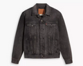 Levi's Trucker Denim Jean Jacket Distressed Black Adult Large New 723340606