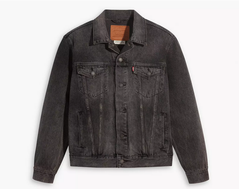 Levi's Trucker Denim Jean Jacket Distressed Black Adult X-Small New 723340606
