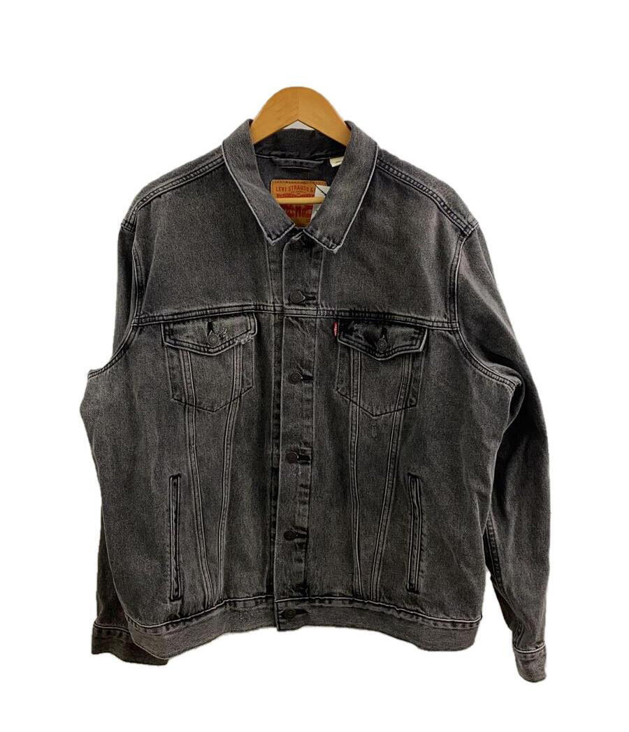 Levi's Trucker Denim Jean Jacket Distressed Black Adult Large New 723340606 Pic2