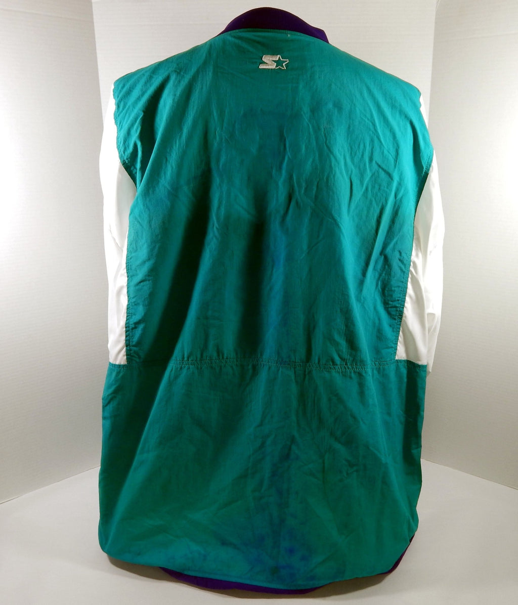 Charlotte Hornets Game Issued Purple Teal Warm Up Jacket 50 DP60253 - DP60253
