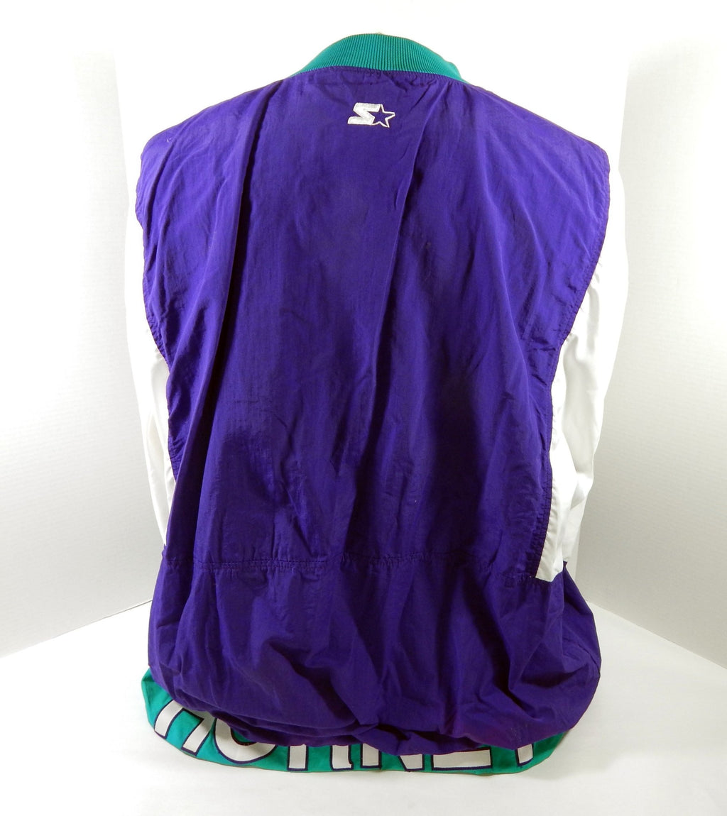 Charlotte Hornets JR Reid #7 Game Issued Purple Teal Warm Up Jacket 50 DP60258 - DP60258