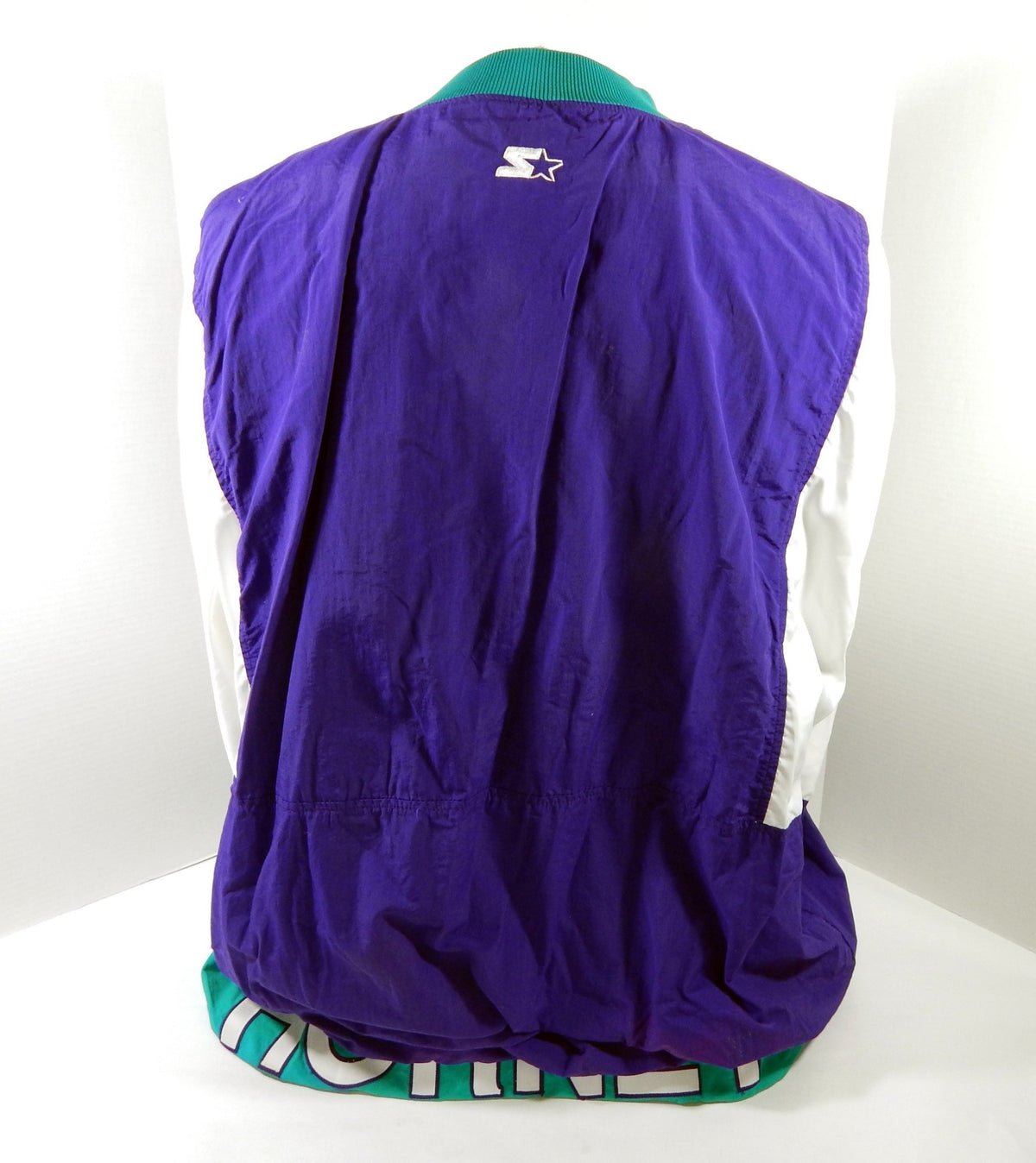Charlotte Hornets JR Reid #7 Game Issued Purple Teal Warm Up Jacket 50 DP60258 - DP60258
