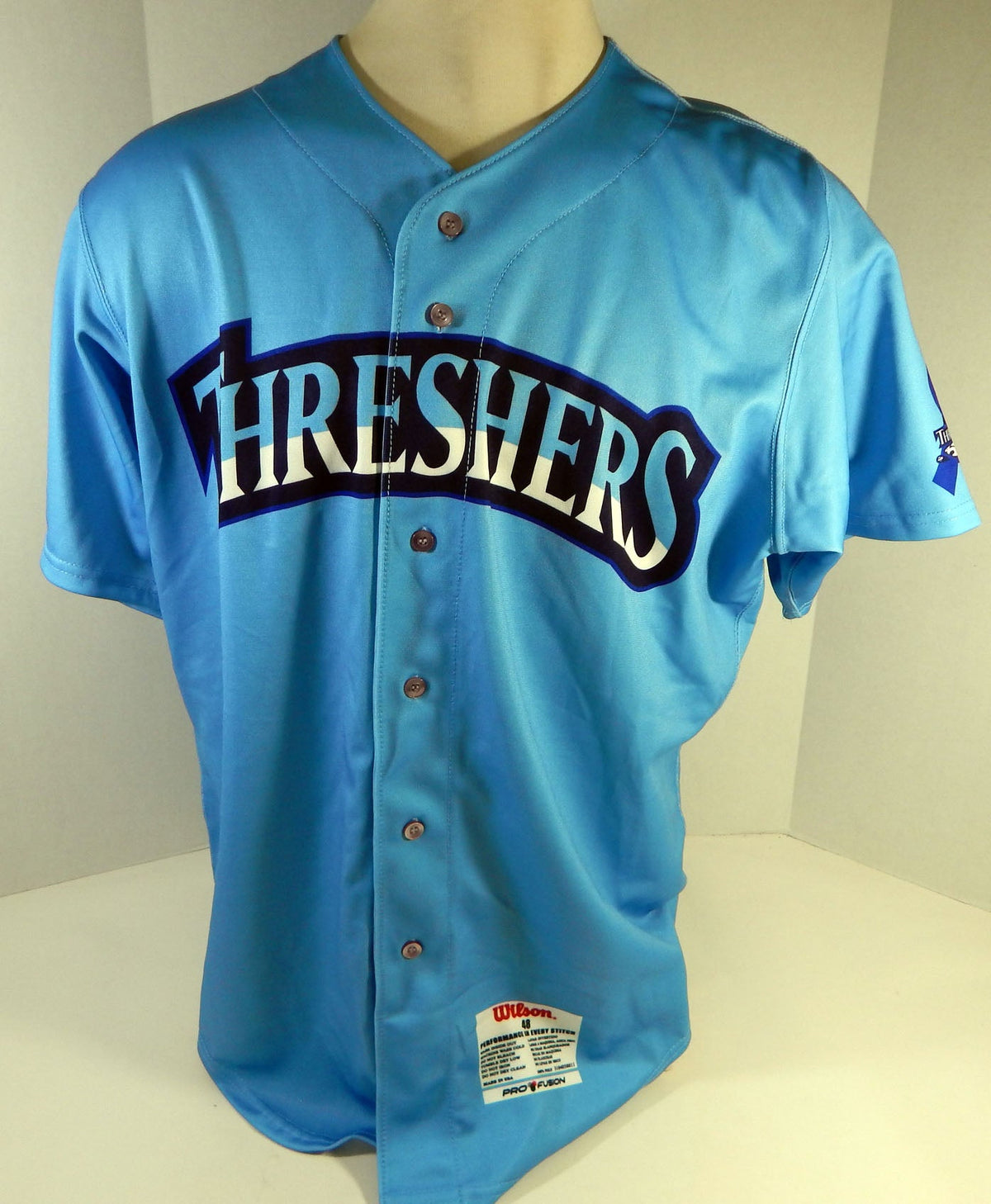 Clearwater Threshers #50 Game Issued Blue Jersey Prostate Cancer Night 48 02 - DP13402