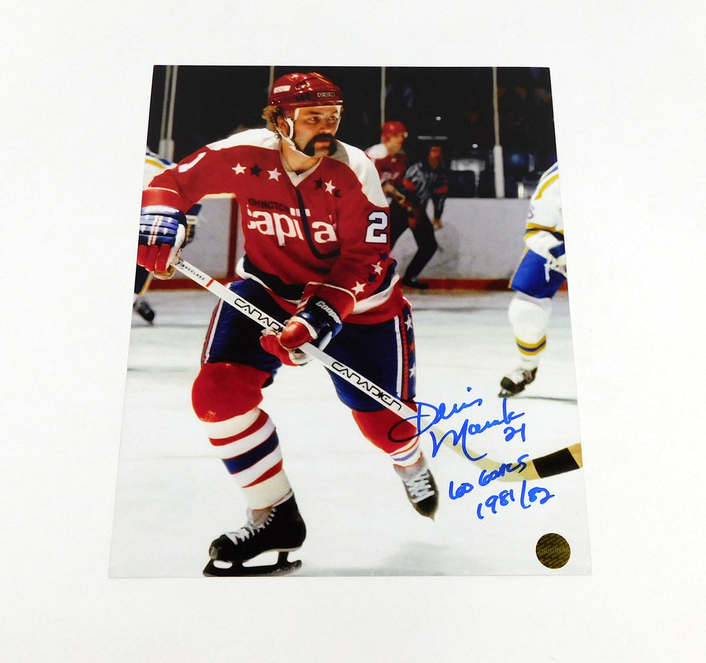 Dennis Maruk Signed 8 x 10 Color Photo 60 Goals 1981/82 Capitals Auto - 204491S